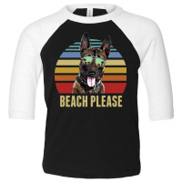 Belgian Malinois Summer Beach Vibe T  Shirt Beach Please Belgian Malin Toddler 3/4 Sleeve Tee | Artistshot