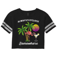 Flamingo 5 O'clock Somewhere Drinking Flamingo Scorecard Crop Tee | Artistshot