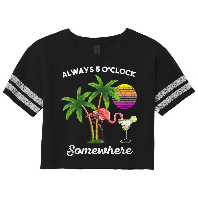 Flamingo 5 O'clock Somewhere Drinking Flamingo Scorecard Crop Tee by urethrapricey | Artistshot