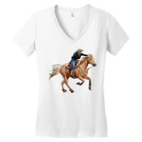 Horse Body With Cowgirl Women's V-neck T-shirt | Artistshot