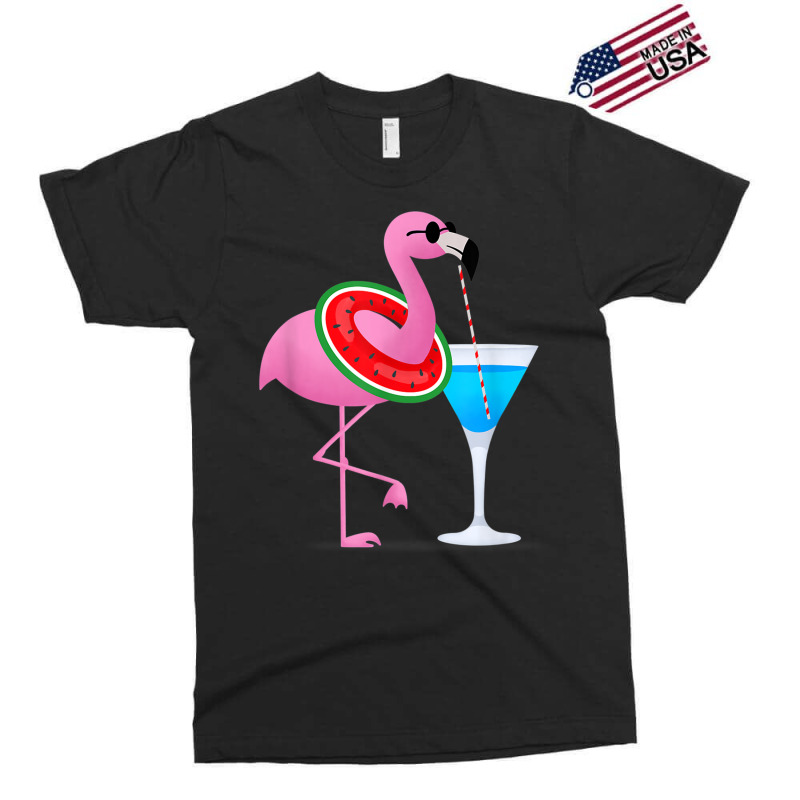 Flamingo Flamingo Drink Hello Summer Time Funny For Kids Exclusive T-shirt by criticizematter | Artistshot