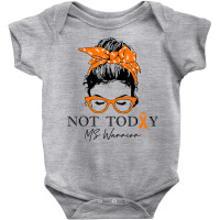 Womens Multiple Sclerosis Awareness Messy Bun Ms Warrior T Shirt Baby Bodysuit | Artistshot