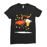 Flamingo Flamingo Drinks Beer Beer Lover Beer Day Ladies Fitted T-shirt | Artistshot