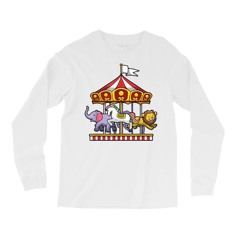 Horse Carousel Cute Carnival Ride Animals Circus T Shirt Long Sleeve Shirts | Artistshot