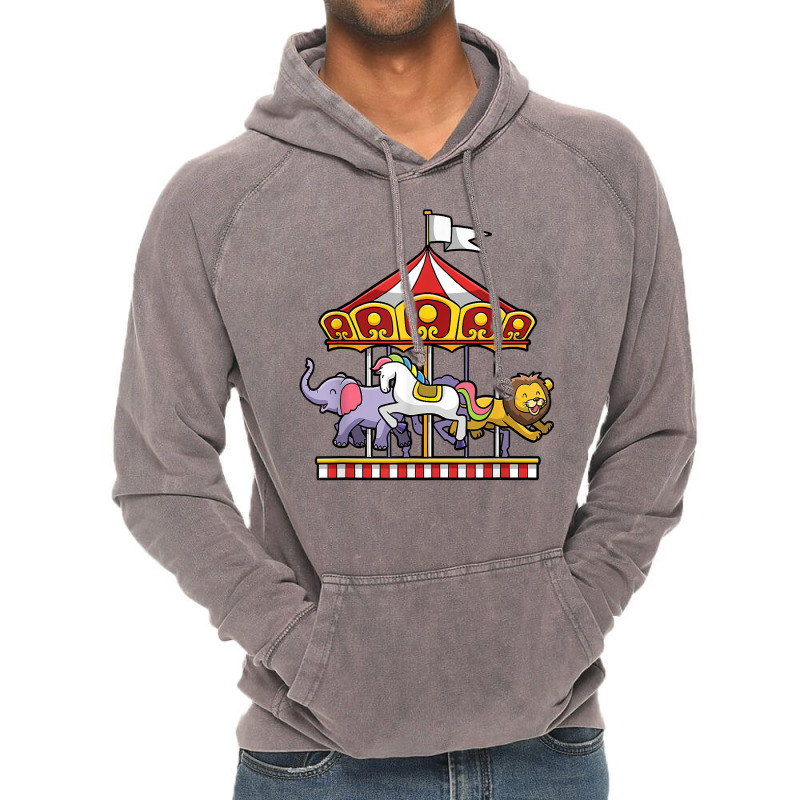 Horse Carousel Cute Carnival Ride Animals Circus T Shirt Vintage Hoodie | Artistshot