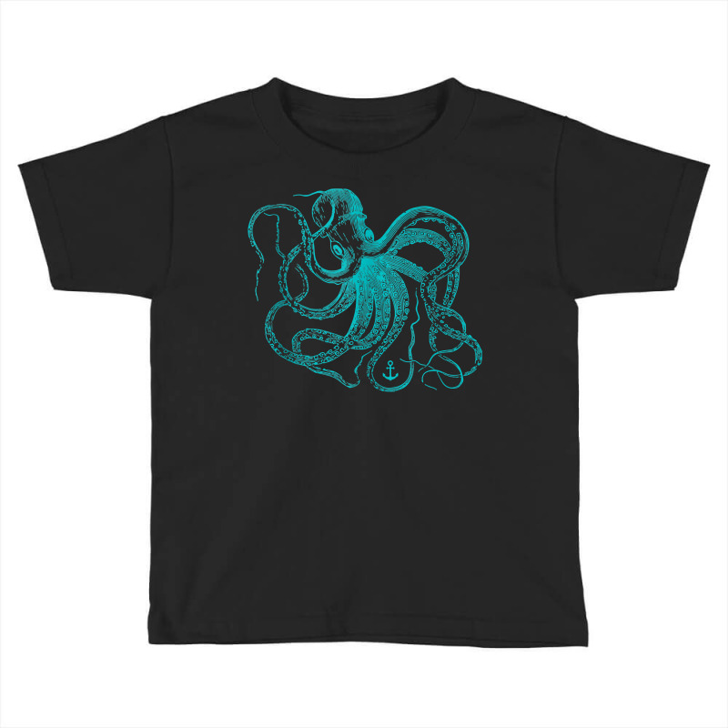 Vintage Octopus Cool Retro Marine Biologist Ocean Sea Life Tank Top Toddler T-shirt | Artistshot