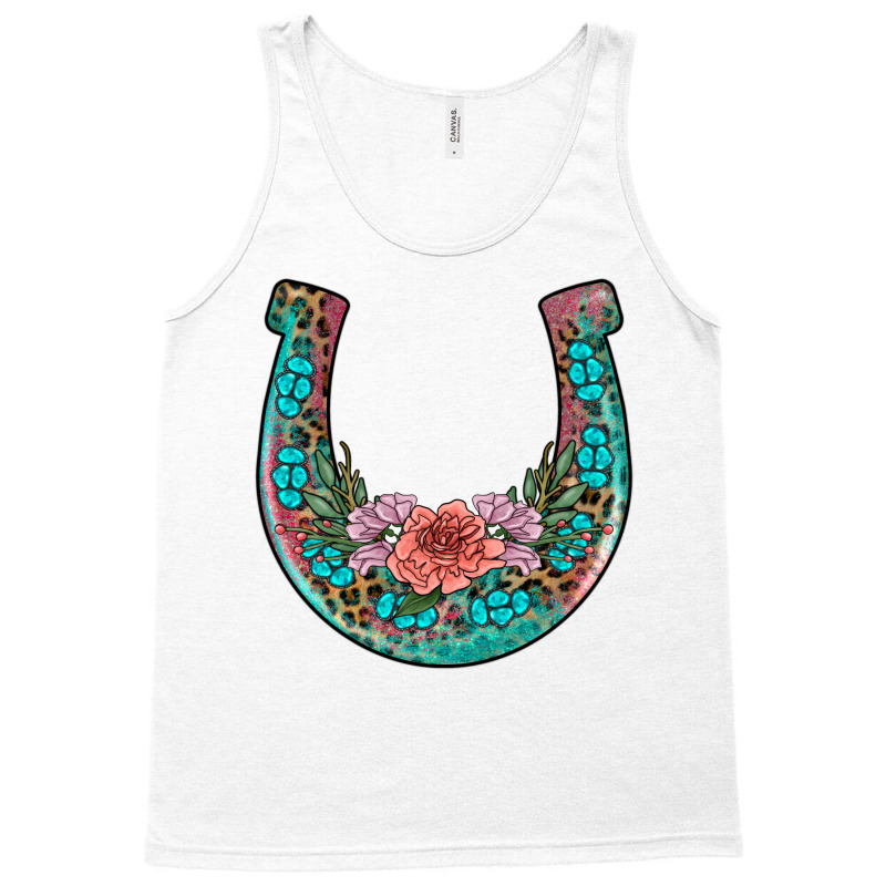 Leopard Glitter Gemstone Horseshoe Tank Top | Artistshot