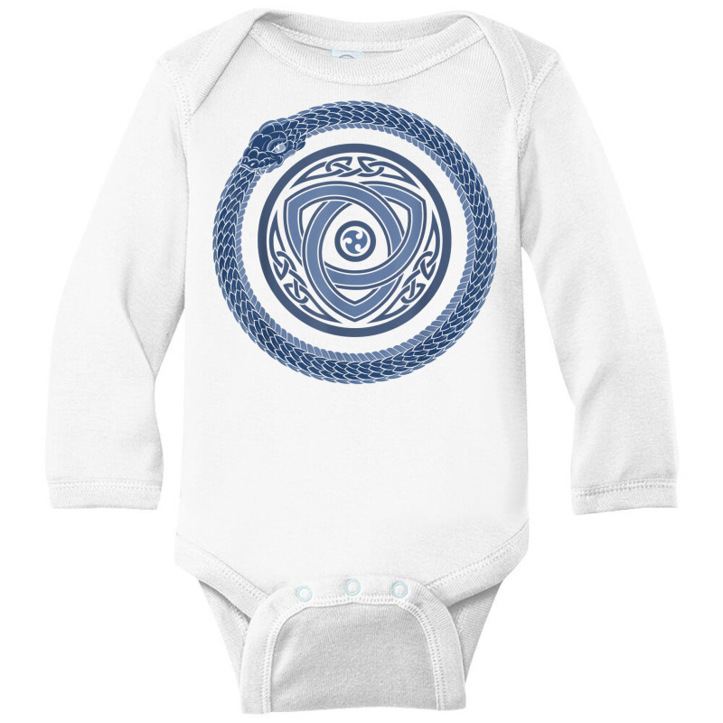 Jormungandr Norse Viking Mythology Ouroboros Pagan Serpent T Shirt Long Sleeve Baby Bodysuit by haocovaccaj | Artistshot