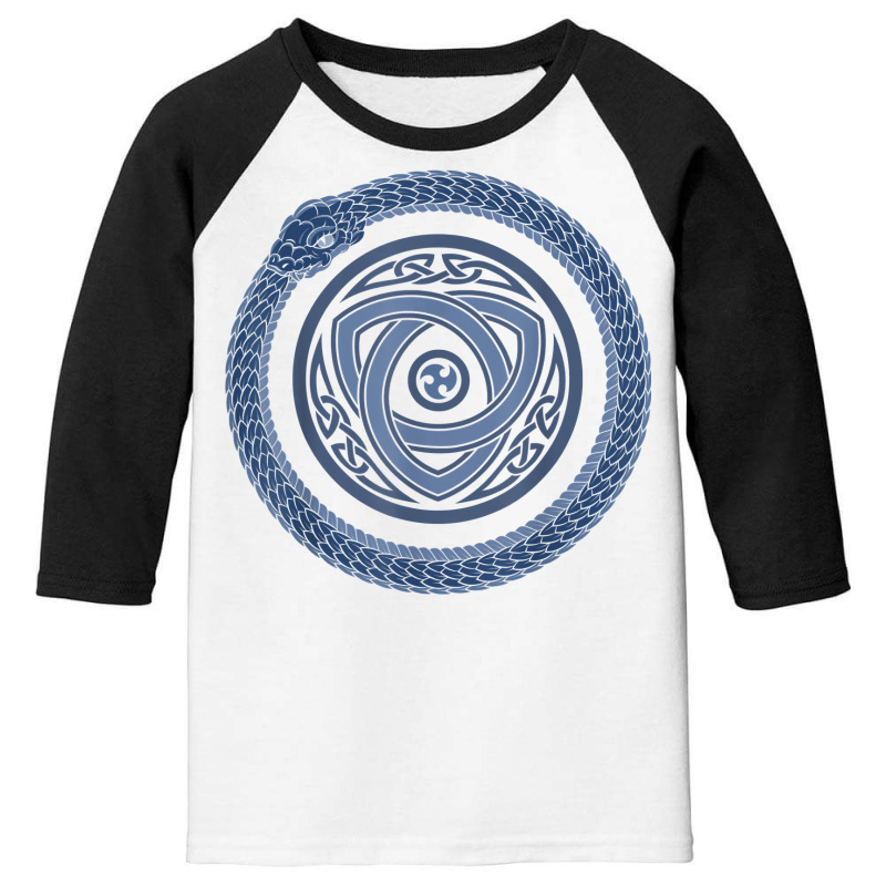 Jormungandr Norse Viking Mythology Ouroboros Pagan Serpent T Shirt Youth 3/4 Sleeve by haocovaccaj | Artistshot