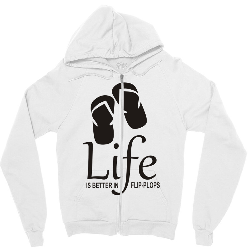 Funny Life Of Flip Plops Zipper Hoodie | Artistshot