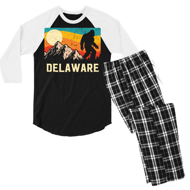 Delaware Bigfoot Sasquatch T  Shirt Delaware Bigfoot Sasquatch Mountai Men's 3/4 Sleeve Pajama Set | Artistshot