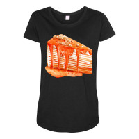 French Mille Crepe Cake T  Shirt Caramel Mille Crepe Cake T  Shirt Maternity Scoop Neck T-shirt | Artistshot