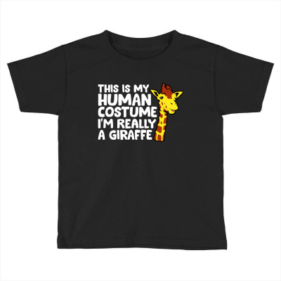 Giraffe Costume Funny Kids Giraffe Gift I'm Really A Giraffe Toddler T-shirt Designed By Agus W