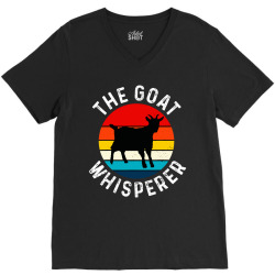 goat whisperer funny goat lover vintage V-Neck Tee | Artistshot