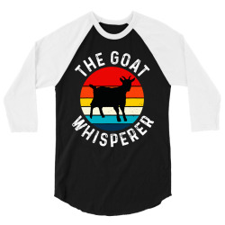goat whisperer funny goat lover vintage 3/4 Sleeve Shirt | Artistshot