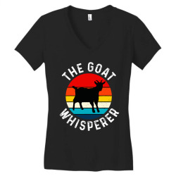 goat whisperer funny goat lover vintage Women's V-Neck T-Shirt | Artistshot