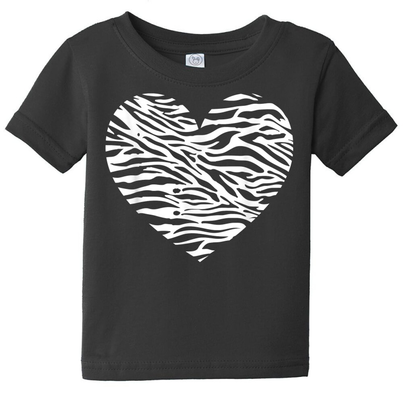 Zebra Heart   Zookeeper Wildlife Animal Lover Zoologist T Shirt Baby Tee by jacolepachew | Artistshot