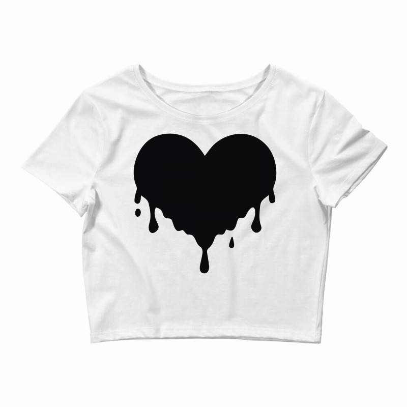 Custom Dripping Heart Melting Heart Crop Top By Cm-arts - Artistshot