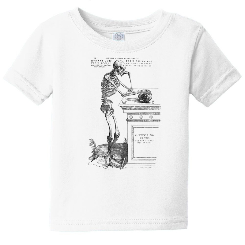 Pondering Skeleton Baby Tee | Artistshot