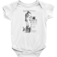 Pondering Skeleton Baby Bodysuit | Artistshot