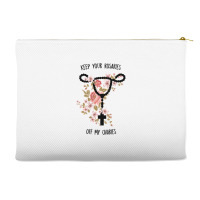 Womens Keep Your Rosaries Off My Ovaries Pro Choice Feminist Quote Tan Accessory Pouches | Artistshot