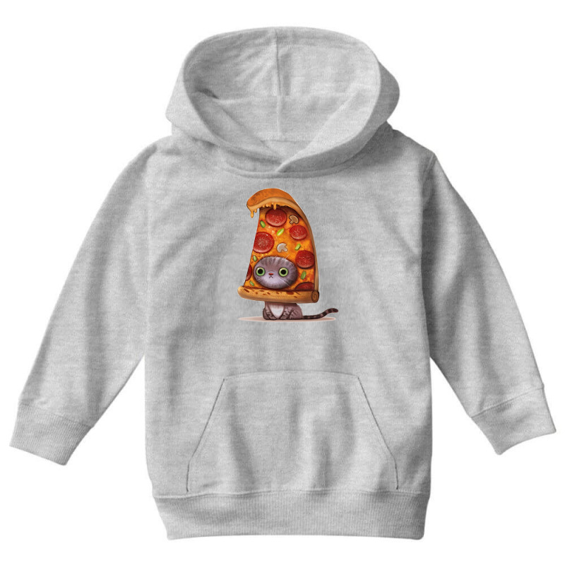 Cool,cat,kitten,pizza,drawing Youth Hoodie by pertama | Artistshot