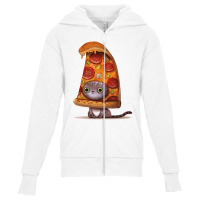 Cool,cat,kitten,pizza,drawing Youth Zipper Hoodie | Artistshot