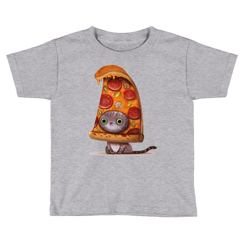 Cool,cat,kitten,pizza,drawing Toddler T-shirt by pertama | Artistshot