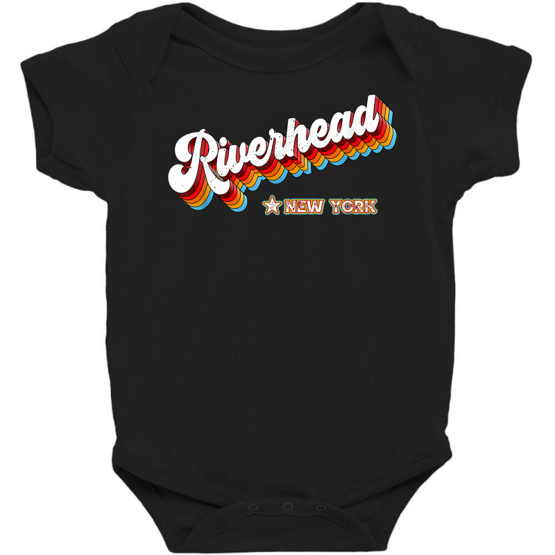 Retro 80s Riverhead New York Ny T Shirt Baby Bodysuit | Artistshot