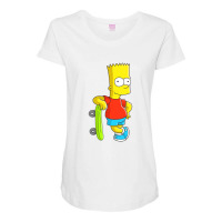 Bart Simpson Maternity Scoop Neck T-shirt | Artistshot