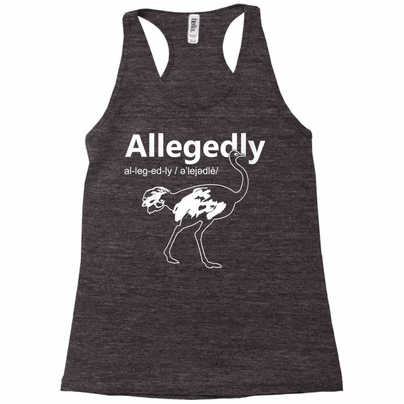 Womens Letterkenny Allegedly Ostrich V Neck T Shirt Racerback Tank by ebonycry | Artistshot