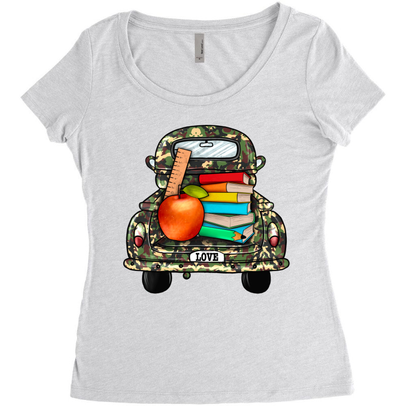 Farm Truck,back To School Women's Triblend Scoop T-shirt by JahusDesignShop | Artistshot