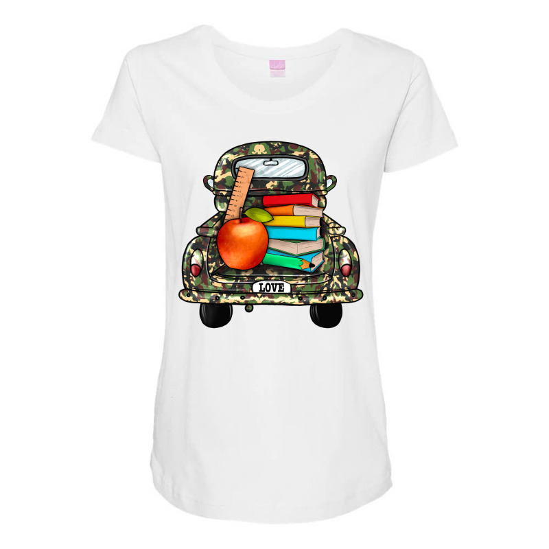 Farm Truck,back To School Maternity Scoop Neck T-shirt by JahusDesignShop | Artistshot