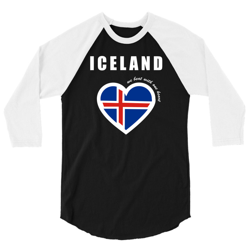 Ice Land Funny Flag Internationally 3/4 Sleeve Shirt by heart eye | Artistshot