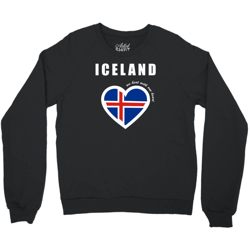 Ice Land Funny Flag Internationally Crewneck Sweatshirt by heart eye | Artistshot