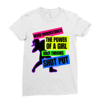 Track And Field Girl Power Shot Put Thrower T Shirt Ladies Fitted T-shirt | Artistshot