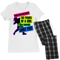 Track And Field Girl Power Shot Put Thrower T Shirt Women's Pajamas Set | Artistshot