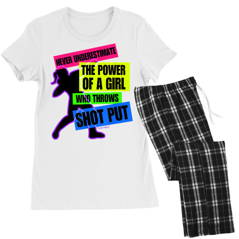 Track And Field Girl Power Shot Put Thrower T Shirt Women's Pajamas Set by hutchisongruda | Artistshot