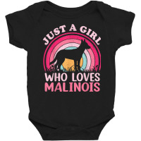 Malinois Dog Lover Vintage Just A Girl Who Loves Malinois T Shirt Baby Bodysuit | Artistshot