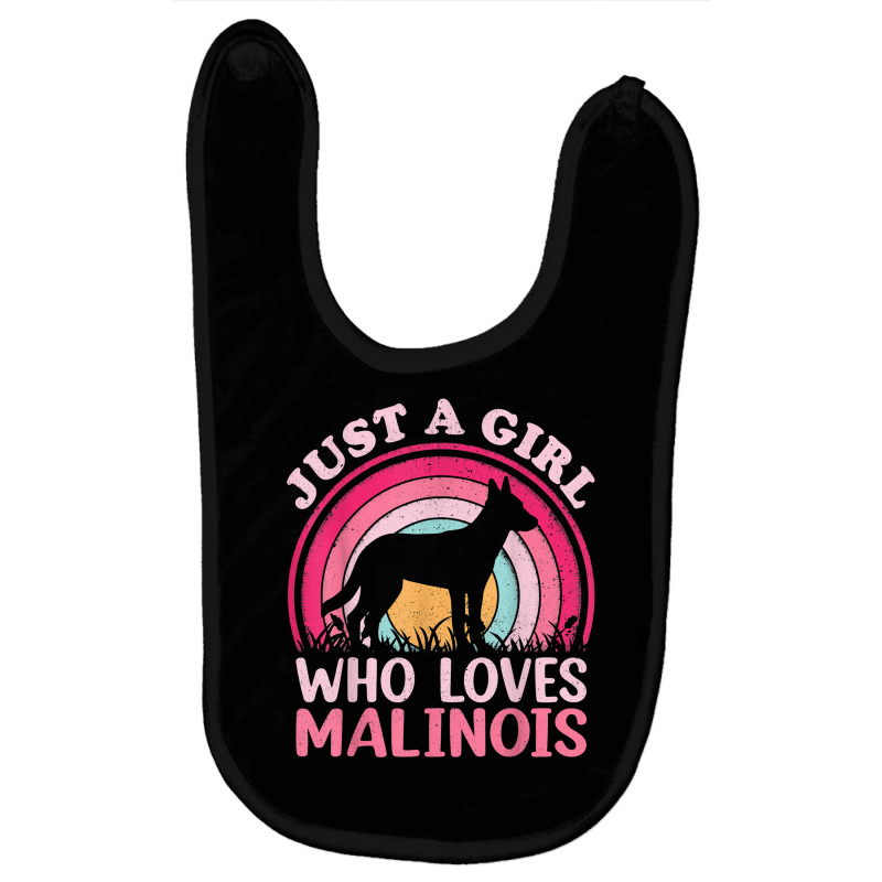 Malinois Dog Lover Vintage Just A Girl Who Loves Malinois T Shirt Baby Bibs by haocovaccaj | Artistshot