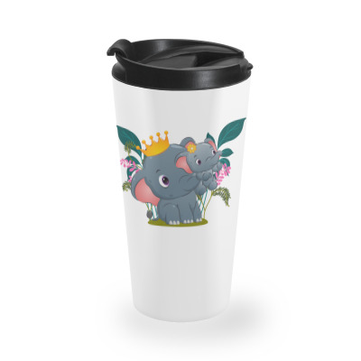 Beautiful Queen Of The Elephant Is Lifting Her Travel Mug Designed By Roger