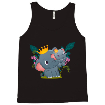 Beautiful Queen Of The Elephant Is Lifting Her Tank Top Designed By Roger