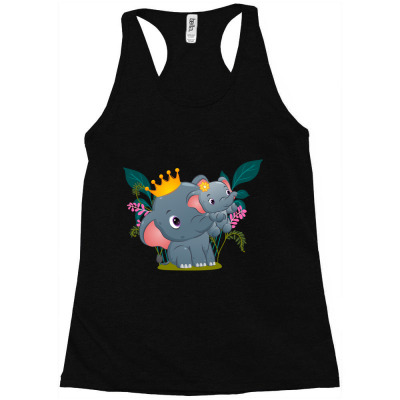 Beautiful Queen Of The Elephant Is Lifting Her Racerback Tank Designed By Roger