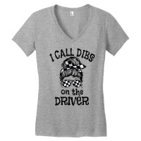 Race Wife Racing Stock Car Dirt Track Racing Dibs On Driver T Shirt Women's V-neck T-shirt | Artistshot