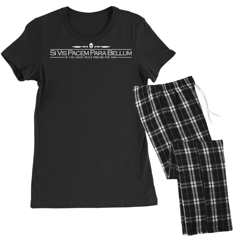 Latin Proverb   Si Vis Pacem Para Bellum T Shirt Women's Pajamas Set by kalaiahfry | Artistshot