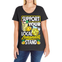 Lemonade Stand Juice Store Support Your Local Lemonade Stand Ladies Curvy T-shirt | Artistshot