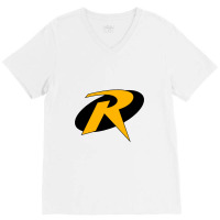 Robin Yellow V-neck Tee | Artistshot