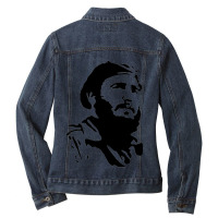 Fidel Castro Cuba Revolution Ladies Denim Jacket | Artistshot