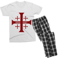 Crusader Christianity Deus Vult God Will Men's T-shirt Pajama Set | Artistshot