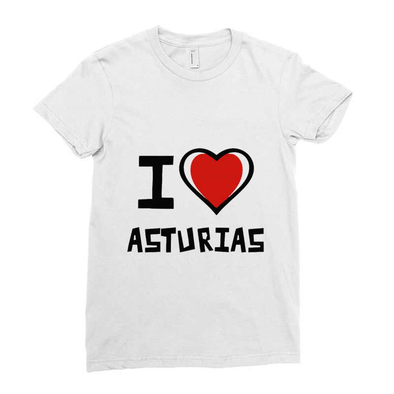 I Love Asturias Ladies Fitted T-Shirt by Gretchen Minnis | Artistshot